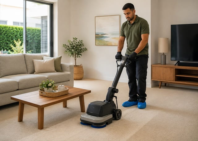 Dry carpet cleaning in Sydney – low-moisture machine cleaning around furniture