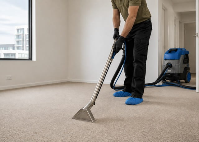 End of lease carpet cleaning in an empty Melbourne rental