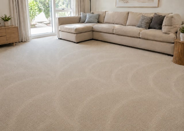 The same Sydney carpet once the dry clean is finished – spotless, fluffed and ready to walk on