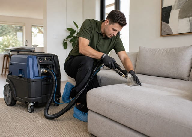 Hot water extraction tool deep cleaning fabric sofa upholstery