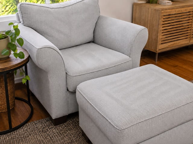 Same armchair after professional upholstery cleaning in Sydney – clean and revived